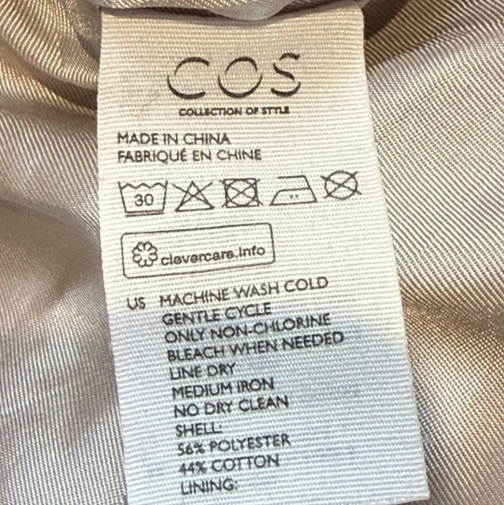 COS pattern dress with back zip and pockets Size 10 - Picture 7 of 8